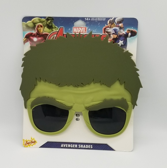 Hulk Sunglasses Mask: Marvel Comics Avengers - Picture 1 of 2